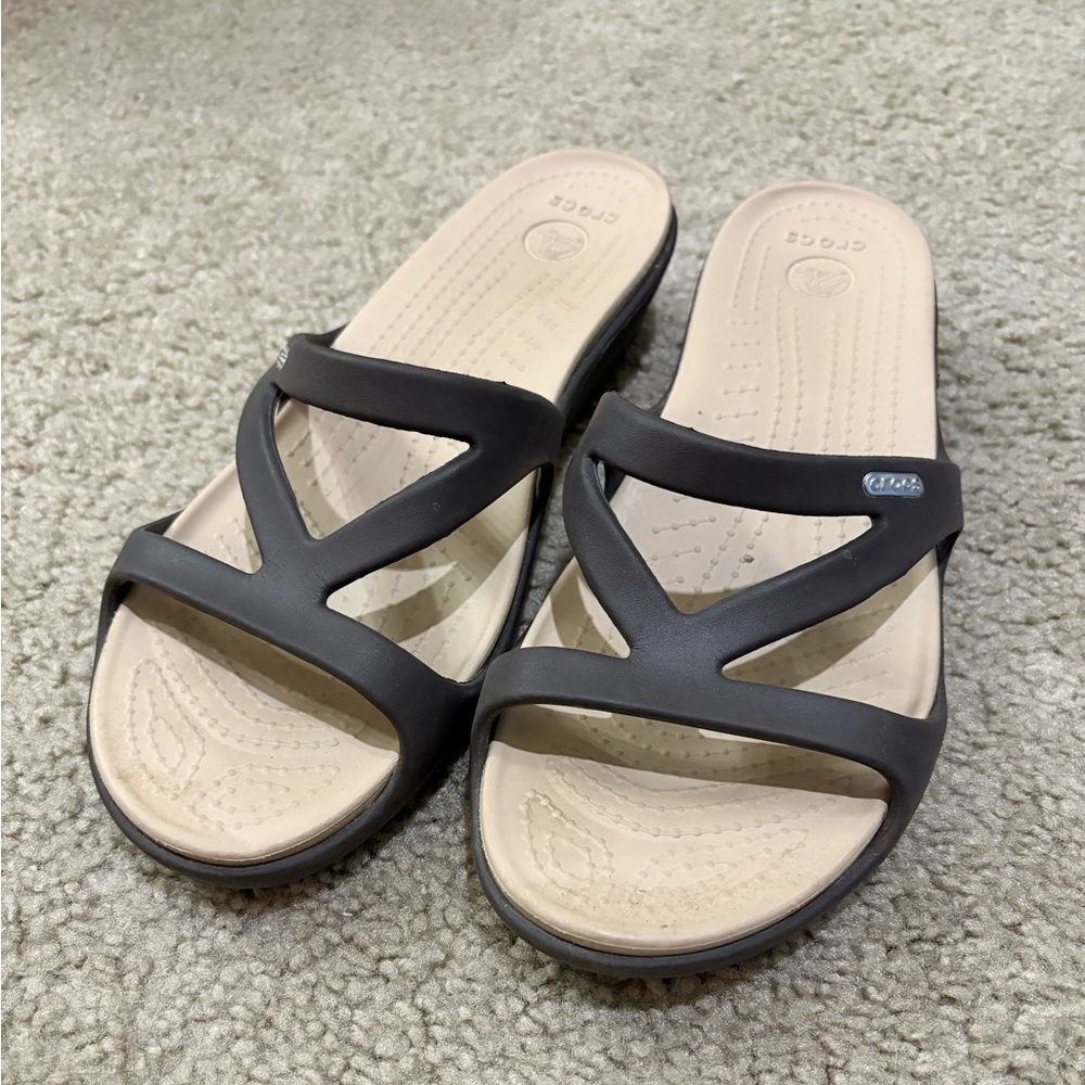Crocs Women's Patricia II Brown Comfort Waterproof Sandals Lightweight 10